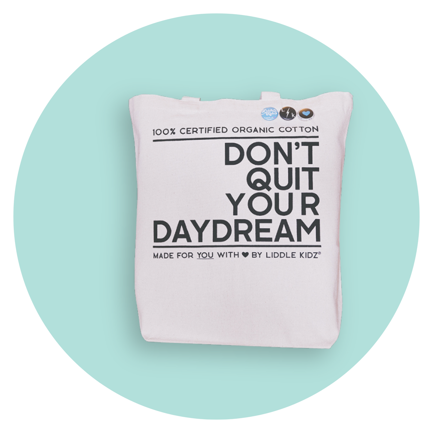 【選べるメッセージ①】オリジナルトートバッグ＆バッジ３つセット