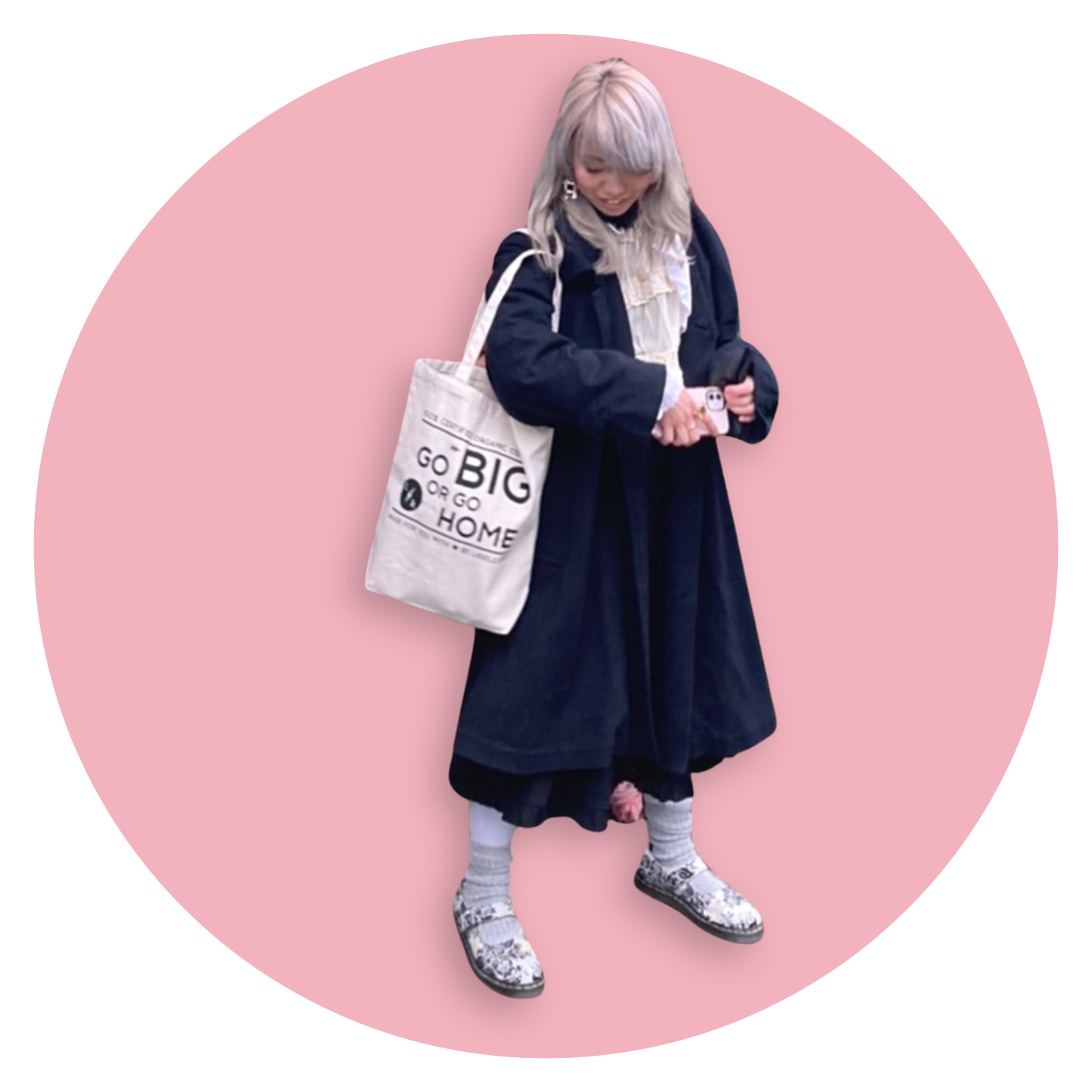 【選べるメッセージ②】オリジナルトートバッグ＆バッジ３つセット